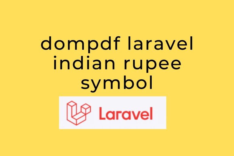 dompdf laravel indian rupee symbol