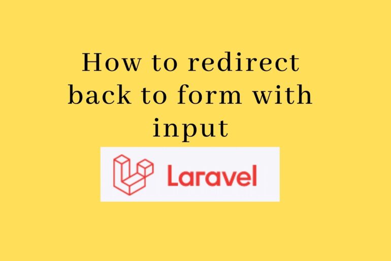 How to redirect back to form with input
